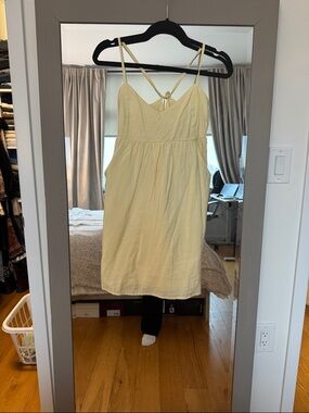 American Eagle Outfitters lemon Yellow Tie-Back Sundress